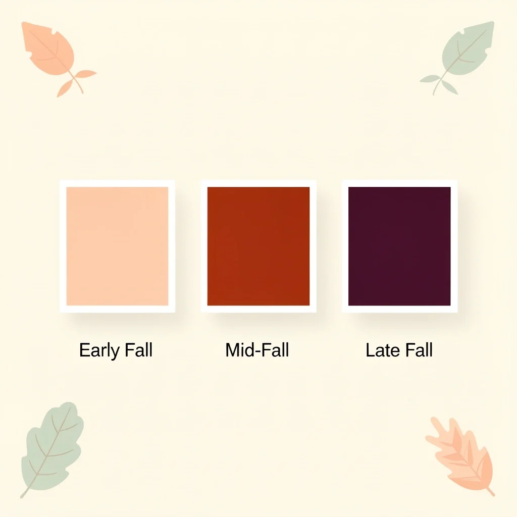 Fall Wedding Color Palettes Fall wedding color palette guide with swatches for early, mid, and late autumn