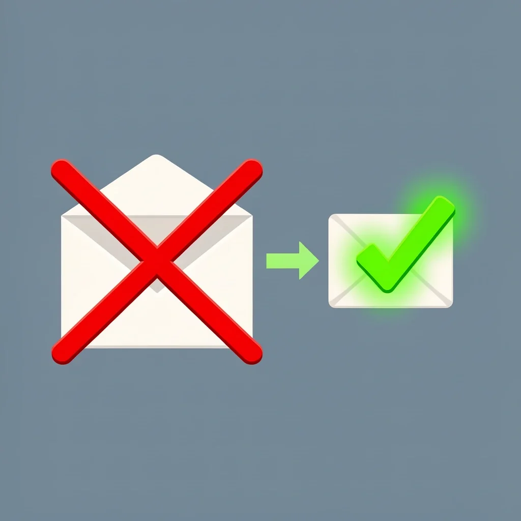 Fix Reminder Email Failures Image Broken email icon with X next to working email with checkmark and arrow