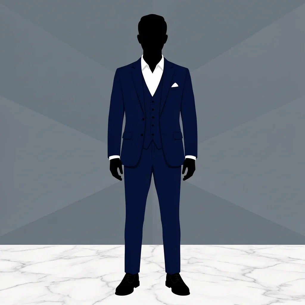 Navy Suit Courthouse Guest Navy two-piece suit with oxford shoes for formal to semi-formal courthouse wedding guest