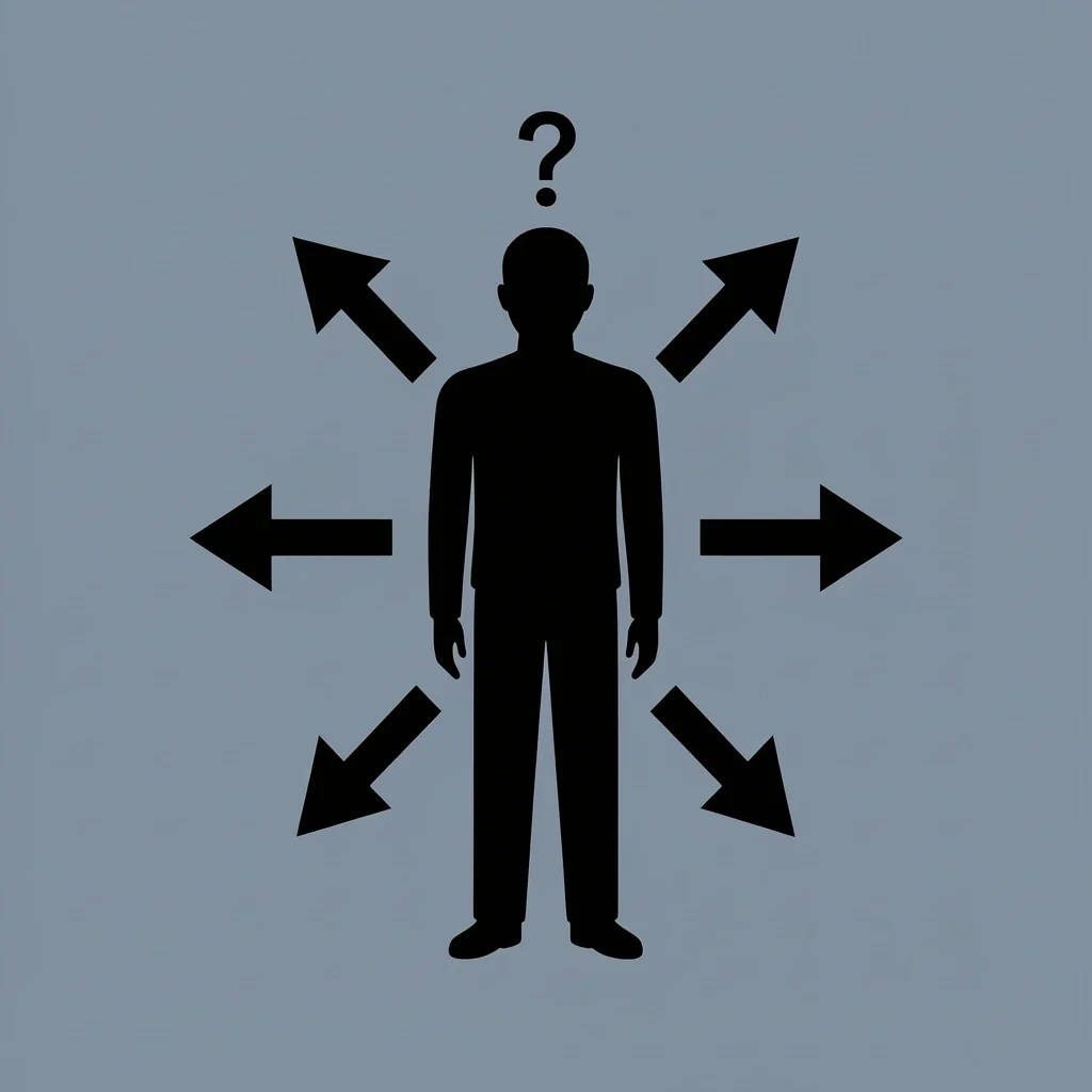 Silent Guests Maybes No-Shows Handling Silhouetted person with question mark and arrows for unsure guests