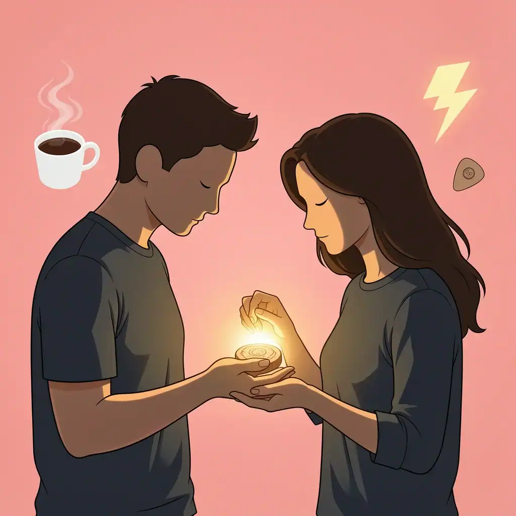 Meaningful Wedding Promises Couple writing specific promises tied to shared memories