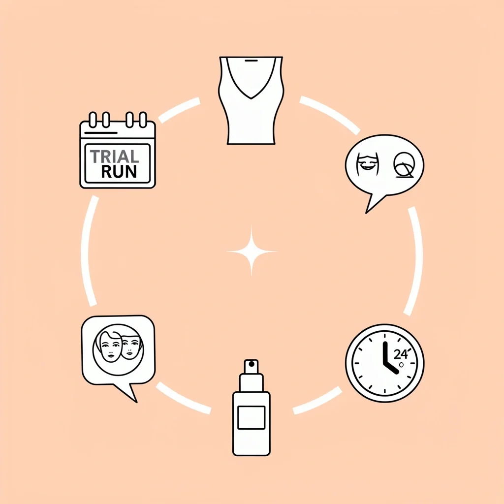 Tips for Ulta Bridal Makeup Visual tips for a great Ulta bridal makeup experience including trial, dress reference, and touch-ups