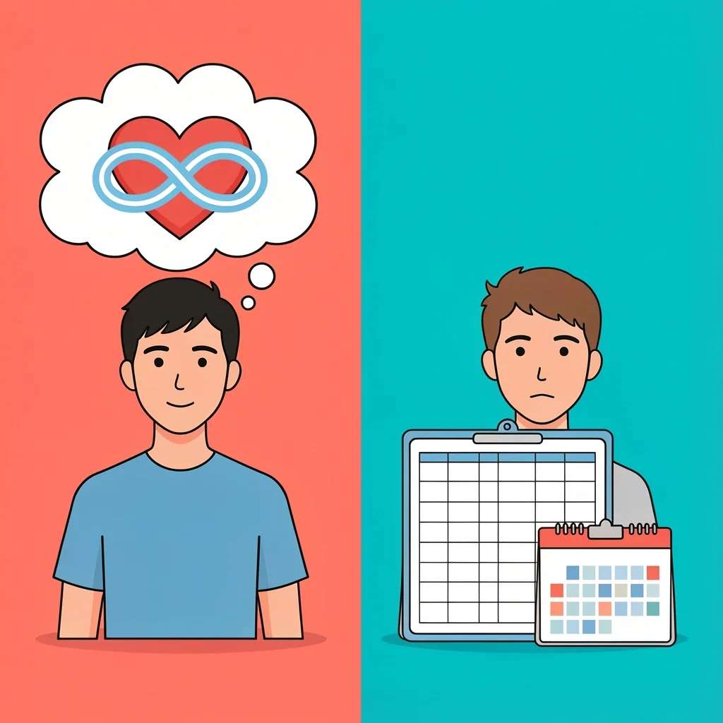 Split illustration comparing myth of infinite photo storage with reality of limited storage policy