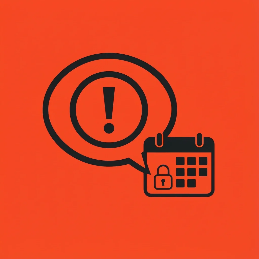 Wording That Creates Urgency Image Speech bubble with exclamation mark and locked calendar for urgency